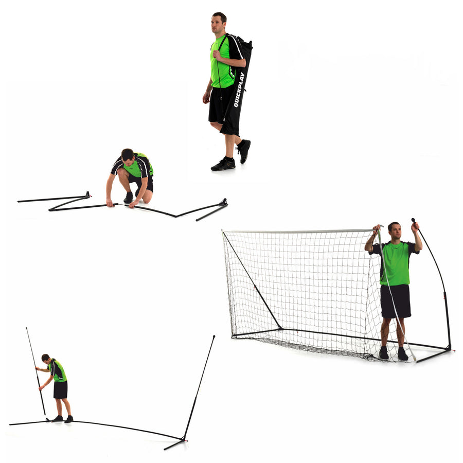 Portería de fútbol portátil KICKSTER 370 x 180 cm
