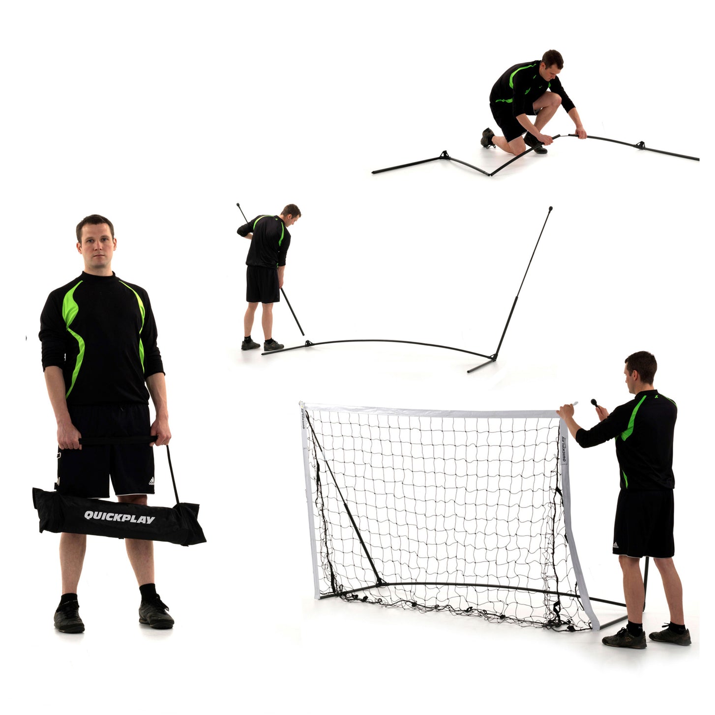 Portería de fútbol portátil KICKSTER 150 x 100 cm