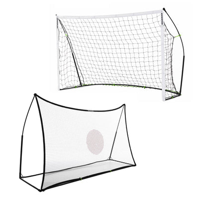 KICKSTER Portería de fútbol 2 en 1 / Reboteador de fútbol 2,4 mx 1,5 m