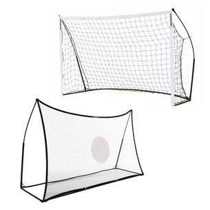 <tc>KICKSTER</tc> Portería de fútbol 2 en 1 / Reboteador de fútbol 2,4 mx 1,5 m