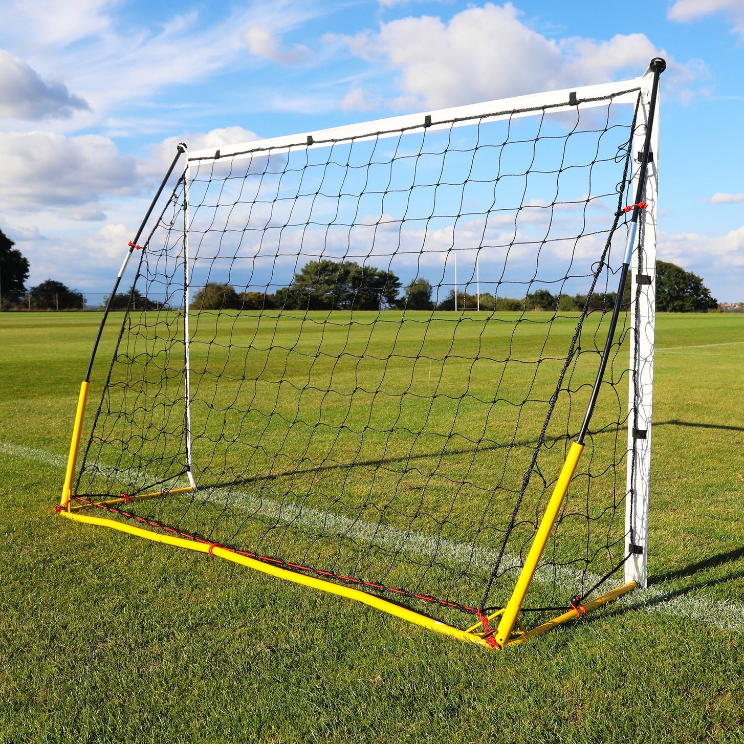 Portería de fútbol portátil KICKSTER 180 x 120 cm (amarilla)